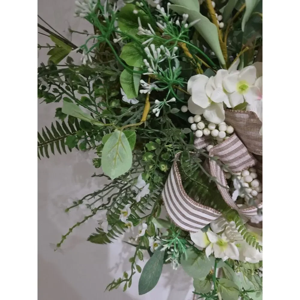 Handmade Every Day Year Round Moss Covered Angel Vine Wreath Large